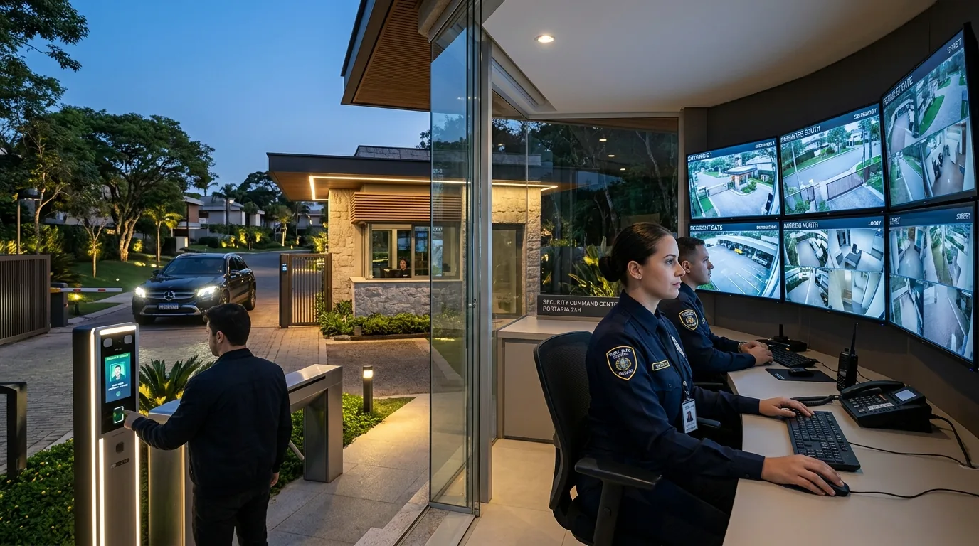 Central de monitoramento e portaria tecnológica do Campo Belo Residence